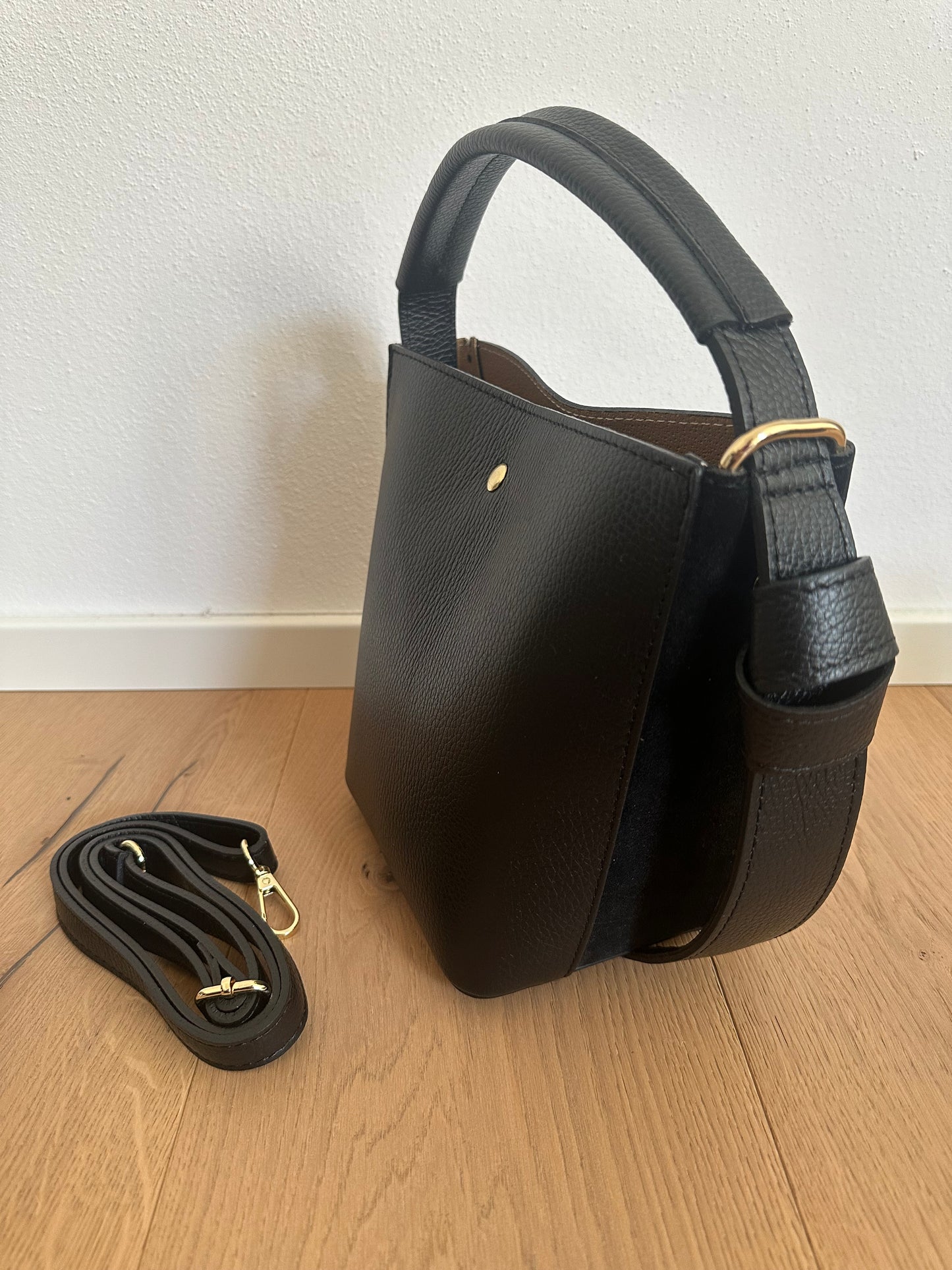 JASMIN bucket - pelle e suede