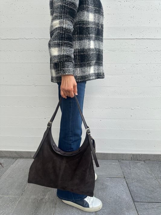LIDIA hobo- suede