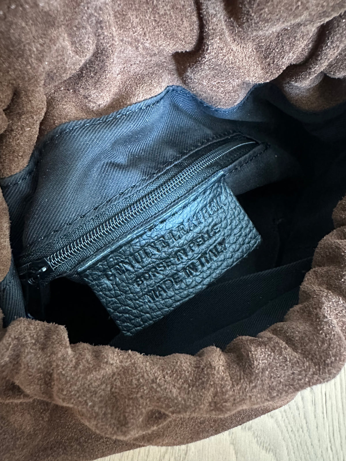 MIKA camoscio- borsa doppia tracolla