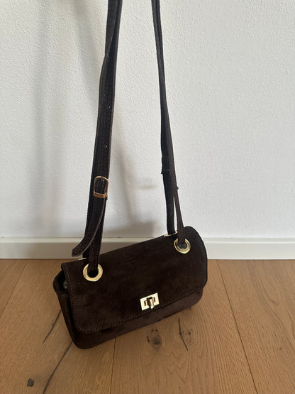 BLANCA- borsa a spalla camoscio
