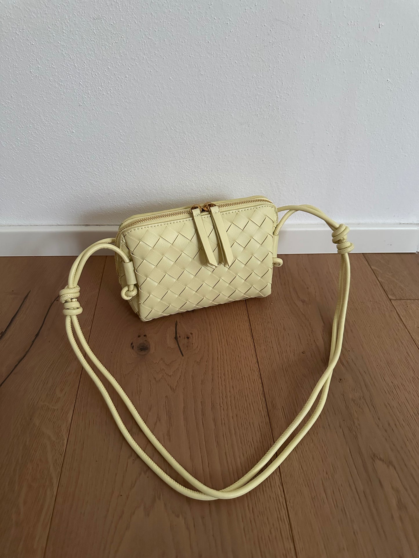 AMBRE small- Vera pelle intrecciata