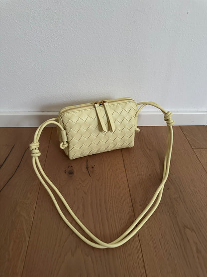 AMBRE small- Vera pelle intrecciata