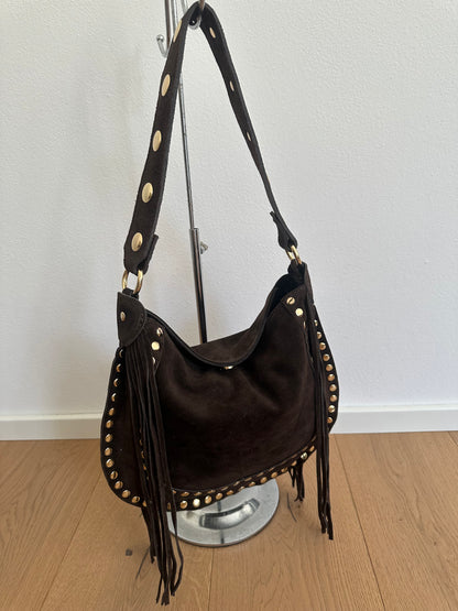 DAXY- medium/ borsa a spalla camoscio