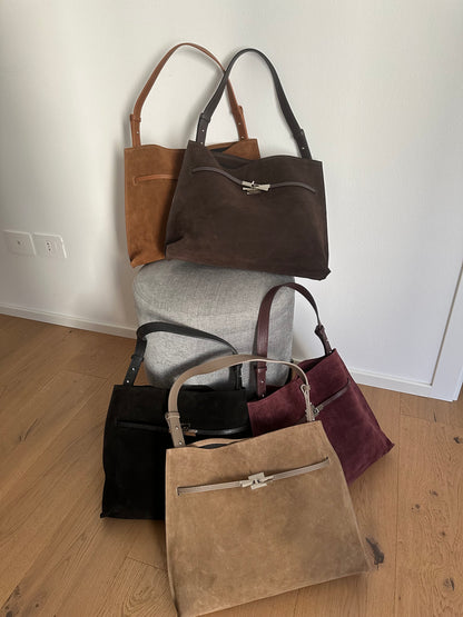 KIRA suede- borsa a spalla/ tracolla