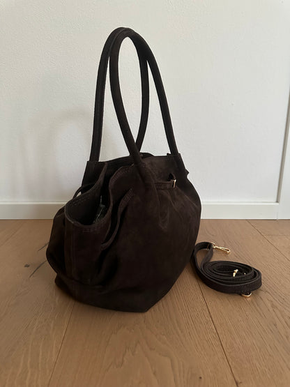 CORINNE LARGE- borsa a spalla camoscio