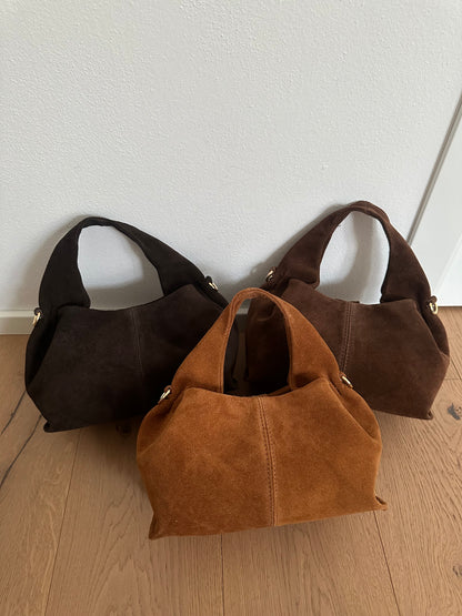 ZOE suede- Borsa a mano con tracolla