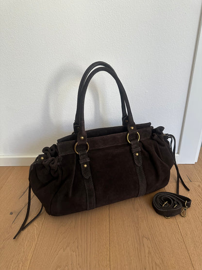 NAOMI camoscio- borsa con tracolla
