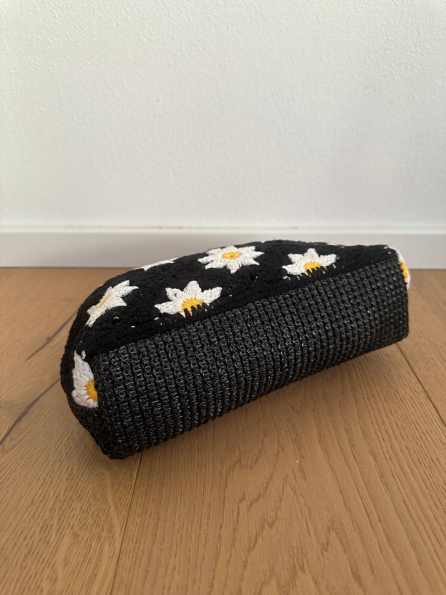 HANA clutch - rafia e ricamo