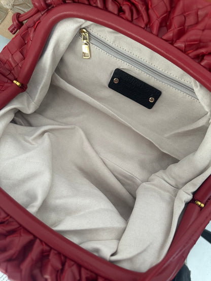 POUCH LARGE gewebt - Echtleder