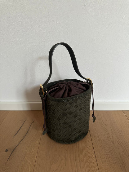 BARBARA- secchiello suede intrecciato