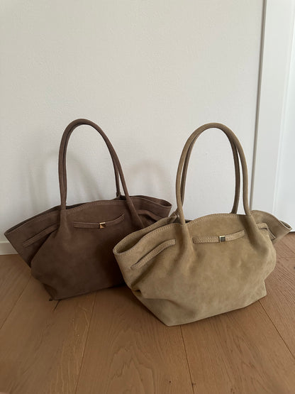 CORINNE LARGE- borsa a spalla camoscio