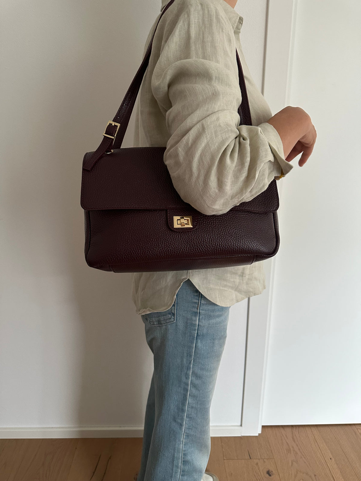 ANNABEL medium Vera pelle- borsa a spalla