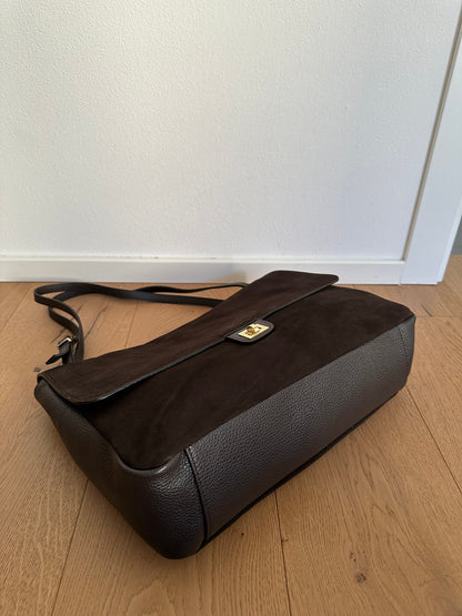 ANNABEL maxi camoscio- borsa a spalla