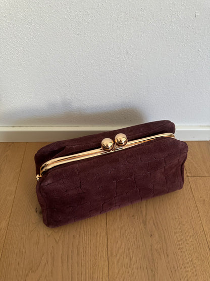 SASHA- Pochette/ clutch suede stampa cocco