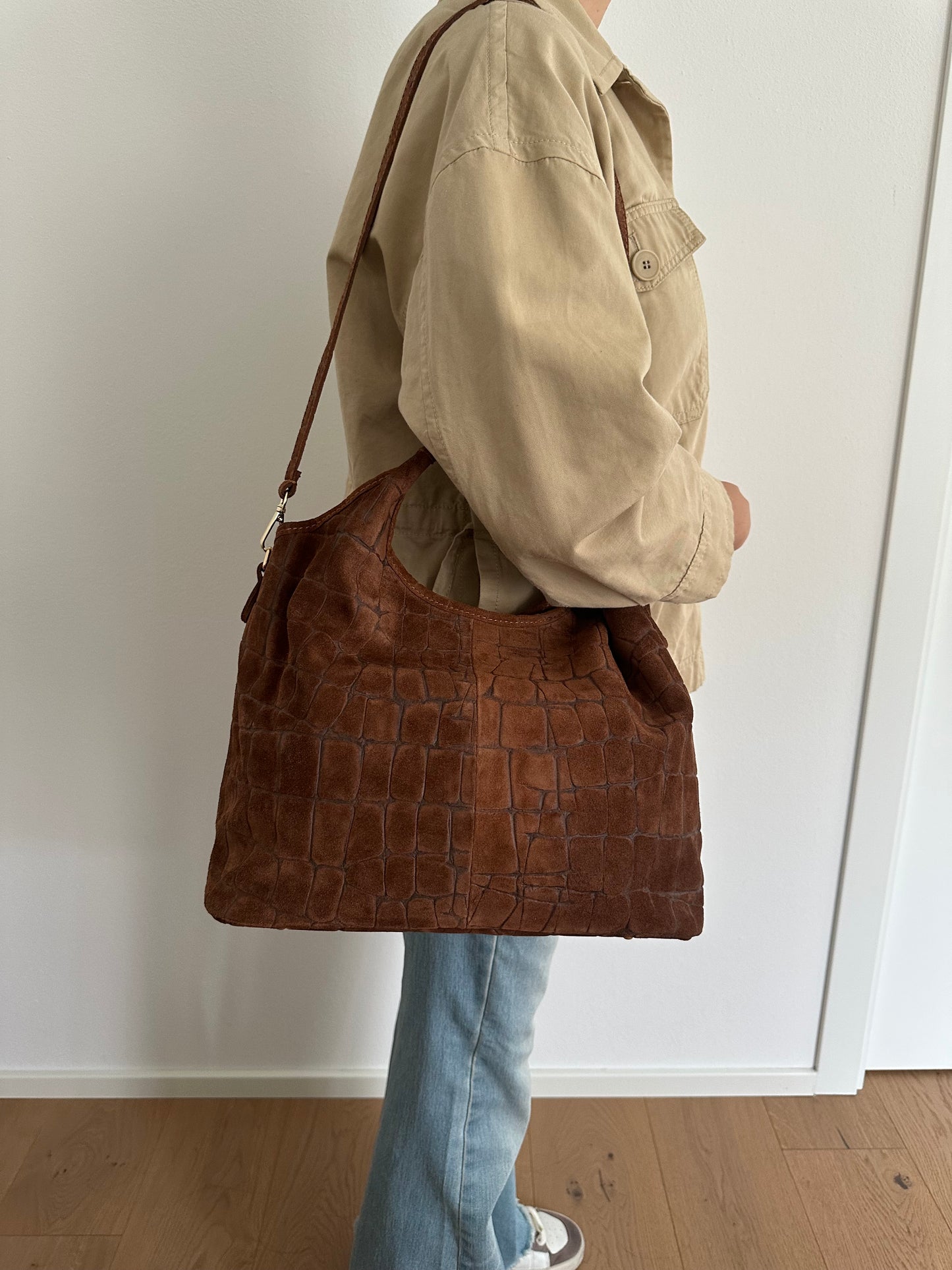 ESTELLE- suede coccodrillo