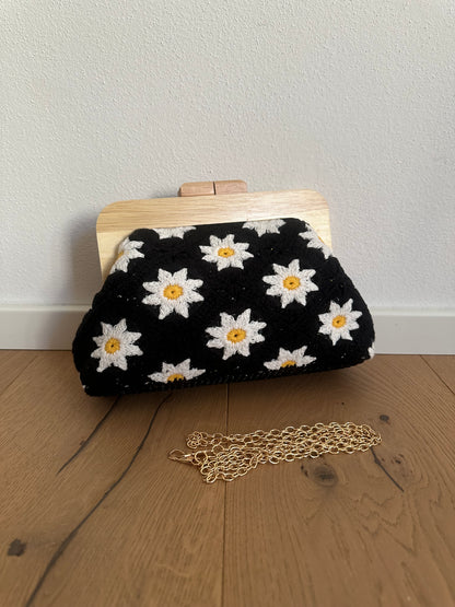 HANA clutch - rafia e ricamo