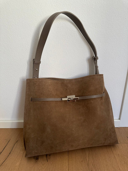 KIRA suede- borsa a spalla/ tracolla
