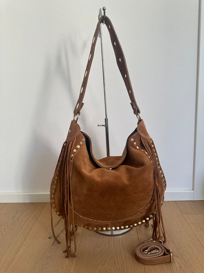 DAXY- maxi/ borsa a spalla camoscio