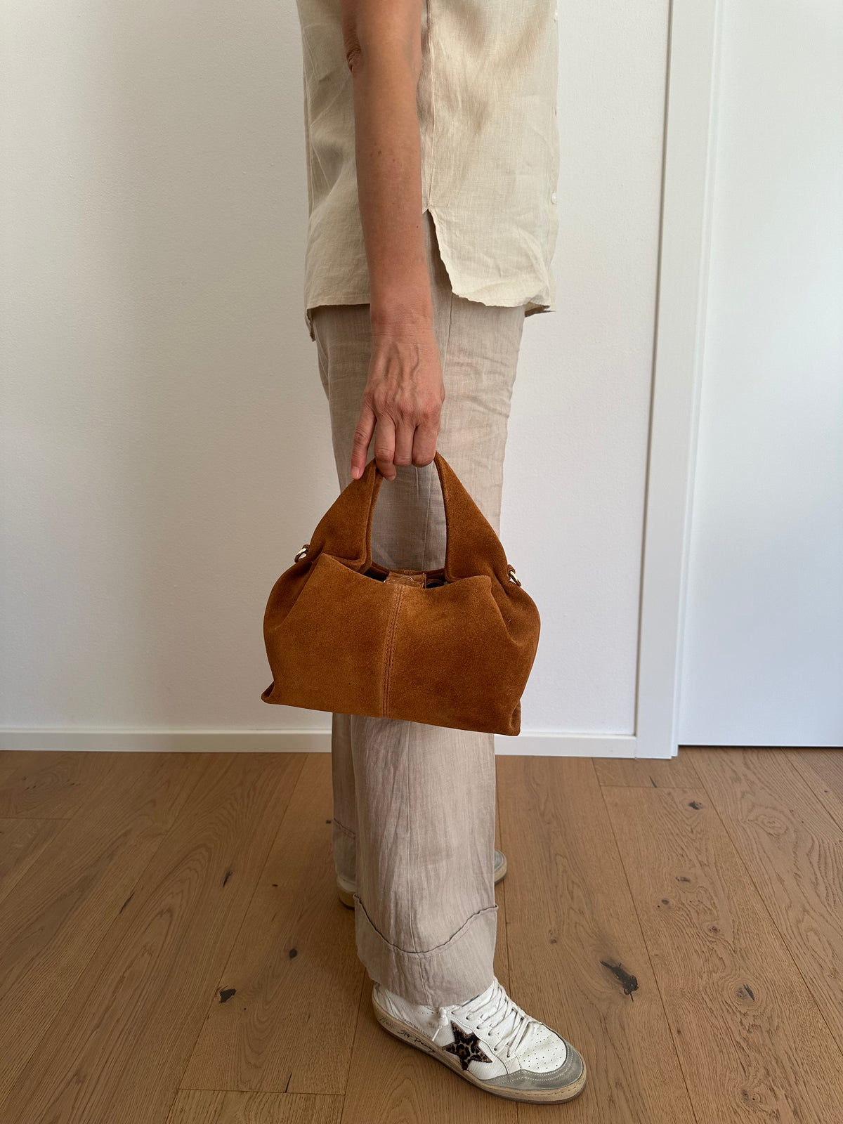 ZOE suede- Borsa a mano con tracolla