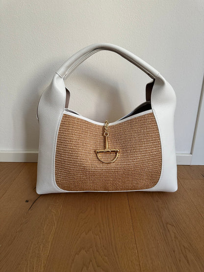 SVEVA rafia- LARGE shoulder bag