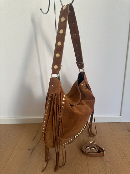 DAXY- maxi/ borsa a spalla camoscio