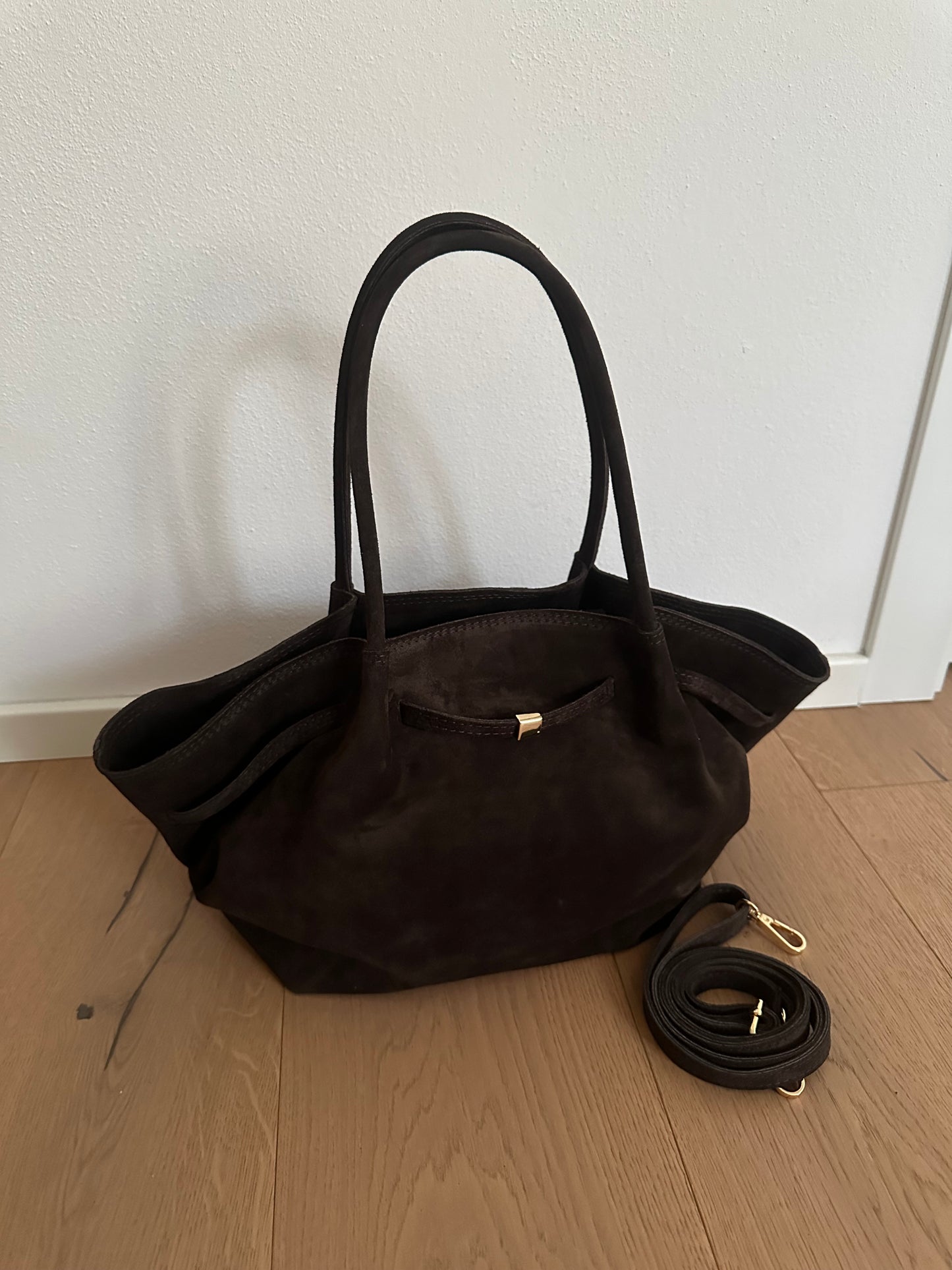 CORINNE LARGE- borsa a spalla camoscio