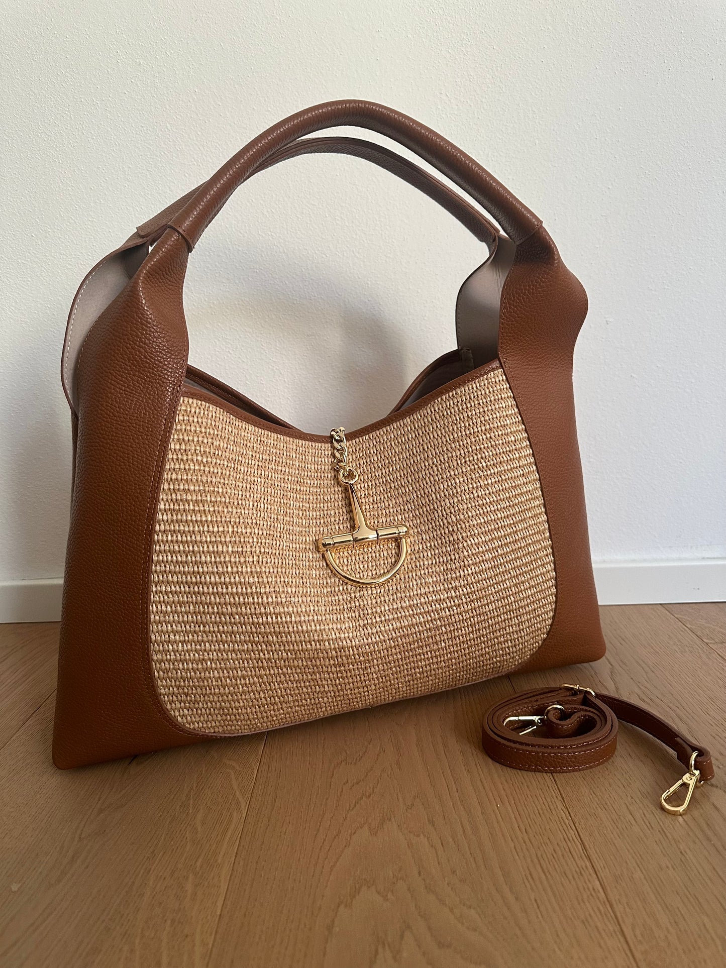 SVEVA rafia- LARGE shoulder bag