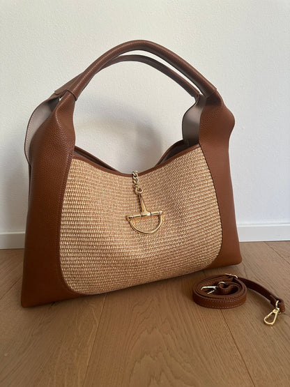 SVEVA rafia- LARGE shoulder bag