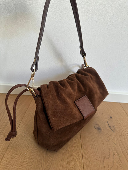 MIKA camoscio- borsa doppia tracolla