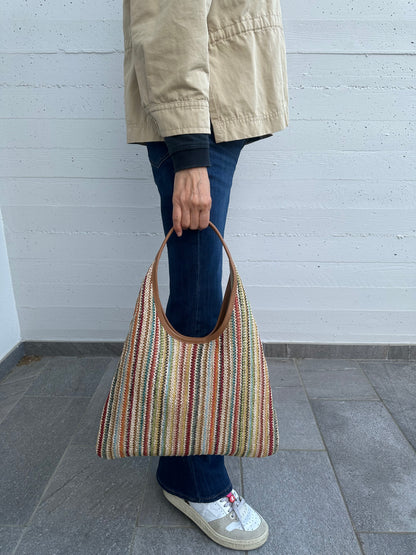 MIREA Classic- rafia hobo bag
