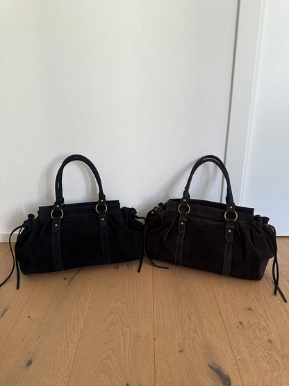 NAOMI camoscio- borsa con tracolla