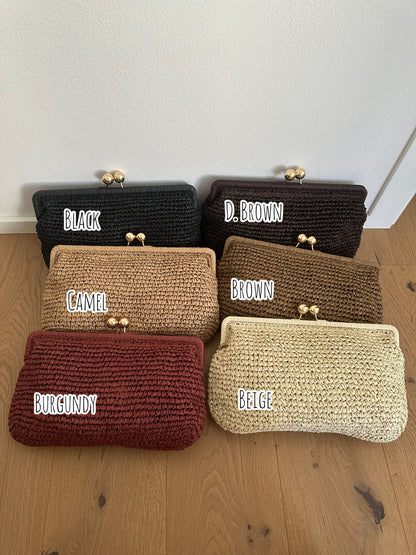 MIYA - Pochette in Rafia