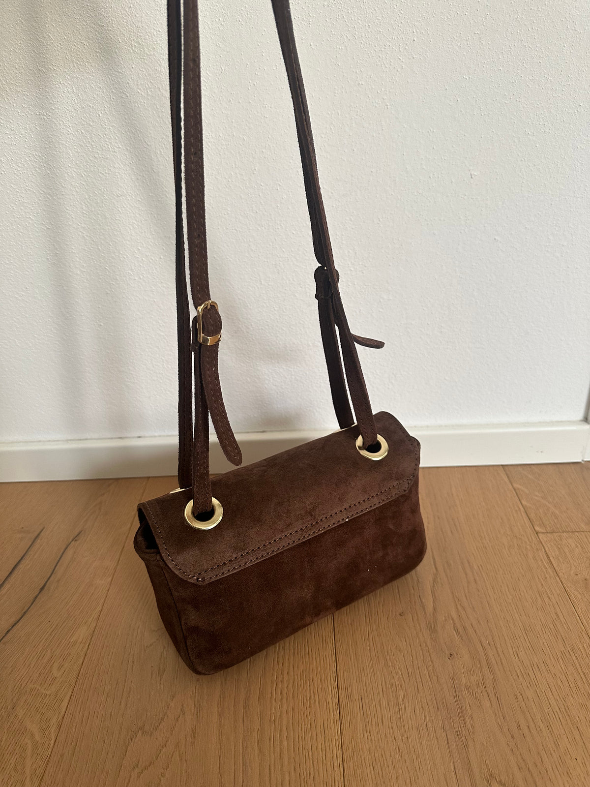 BLANCA- borsa a spalla camoscio