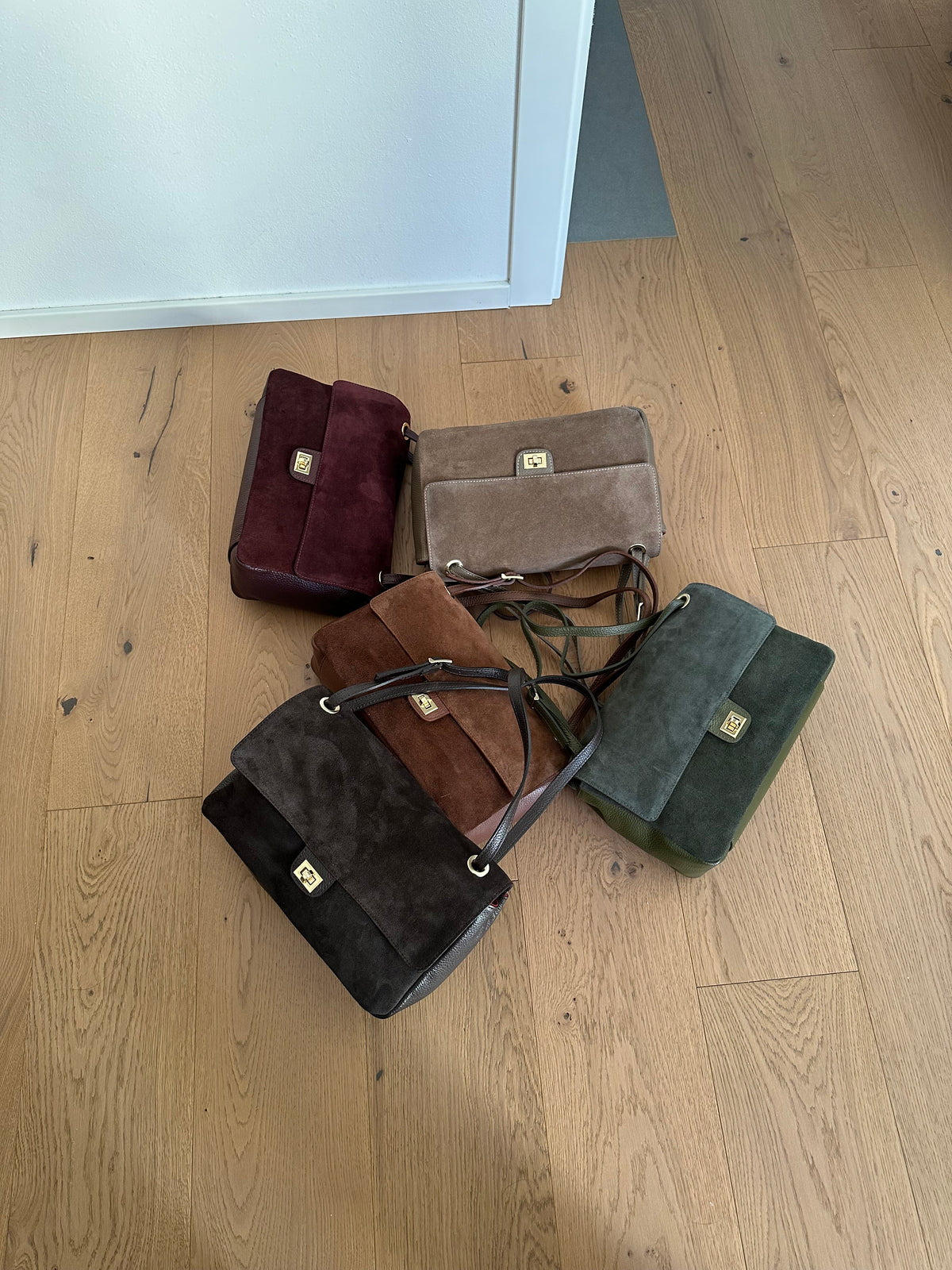ANNABEL medium camoscio- borsa a spalla