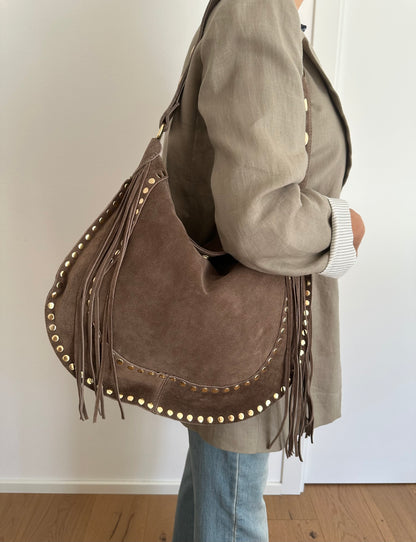 DAXY- maxi/ borsa a spalla camoscio