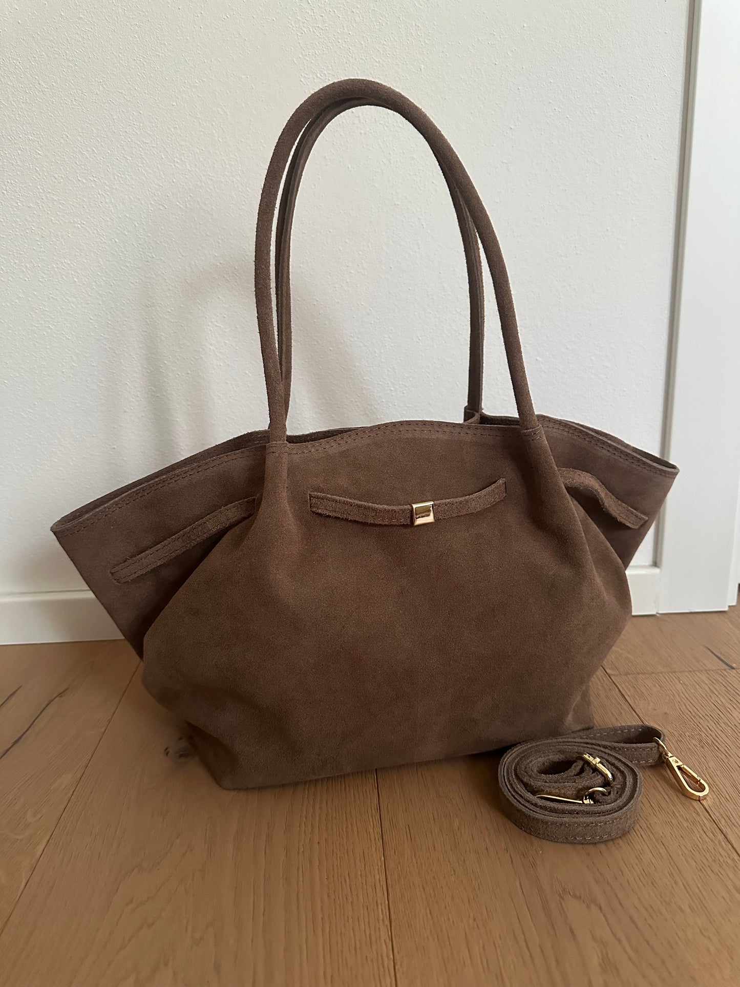 CORINNE LARGE- borsa a spalla camoscio