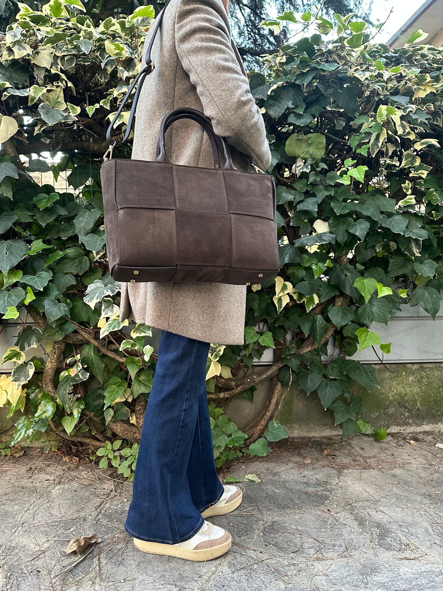 AMANDA suede large- tote bag