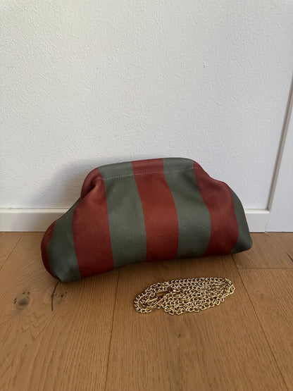 POCHETTE a righe- tracolla a catena