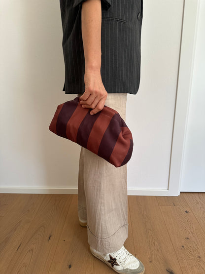 POCHETTE a righe- tracolla a catena