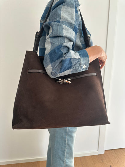 KIRA suede- borsa a spalla/ tracolla