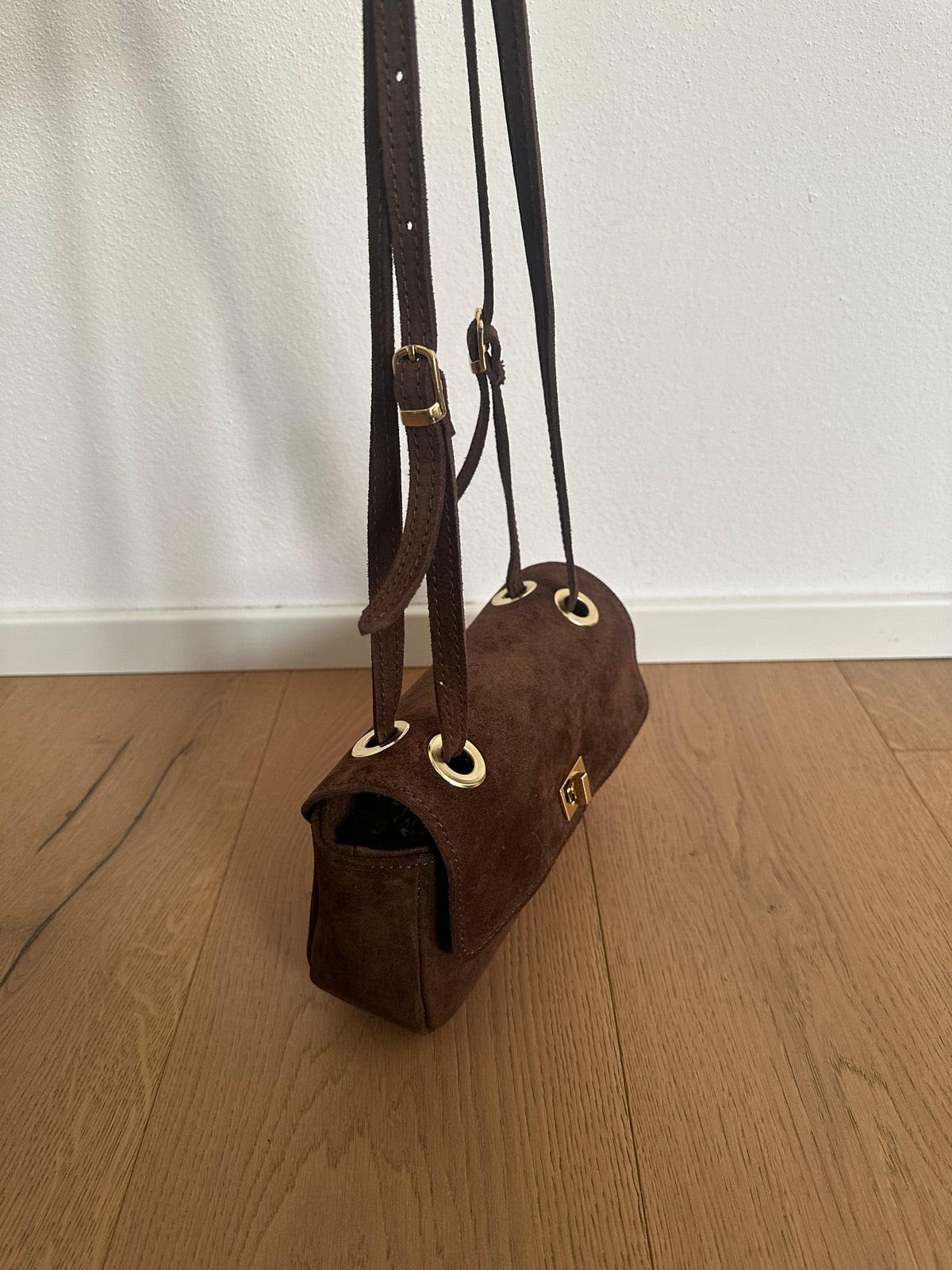 BLANCA- borsa a spalla camoscio