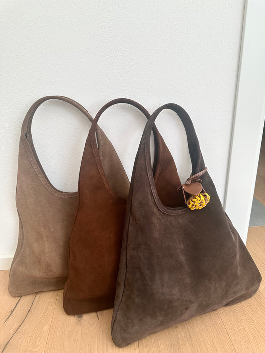 MIREA - suede hobo bag