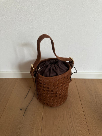 BARBARA- secchiello suede intrecciato