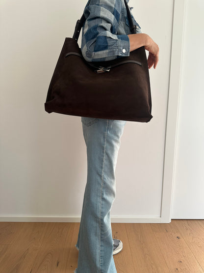 KIRA suede- borsa a spalla/ tracolla