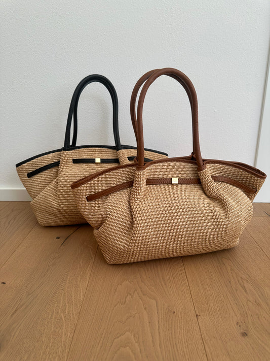 CORINNE LARGE- borsa a spalla rafia