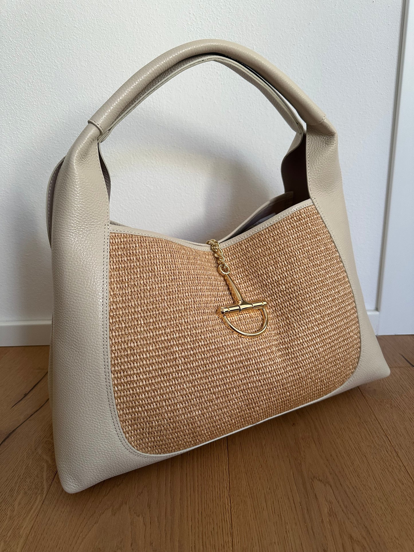 SVEVA rafia- LARGE shoulder bag