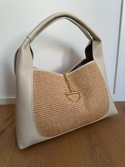 SVEVA rafia- LARGE shoulder bag