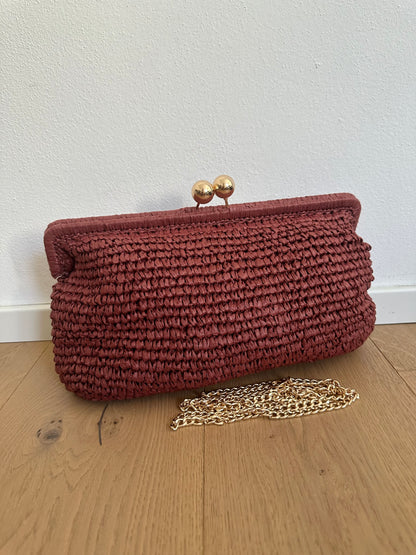 MIYA - Pochette in Rafia