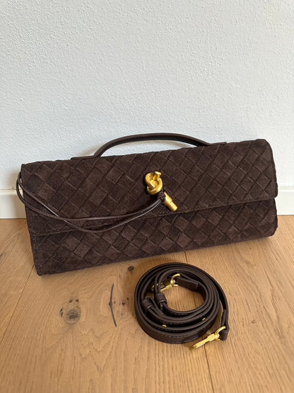 KNOT CLUTCH - suede