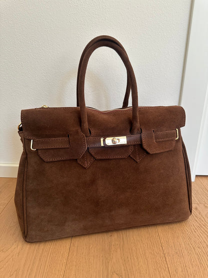CHARLOTTE LARGE suede- con tracolla